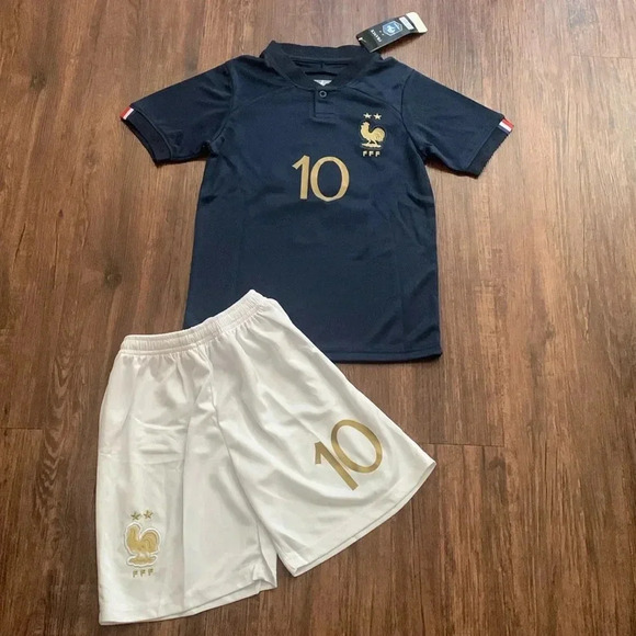 Mbappe France 2022 Soccer Jersey & Short Set Size Small (22) New - Picture 1 of 7